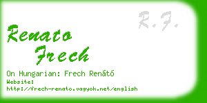 renato frech business card
