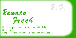 renato frech business card